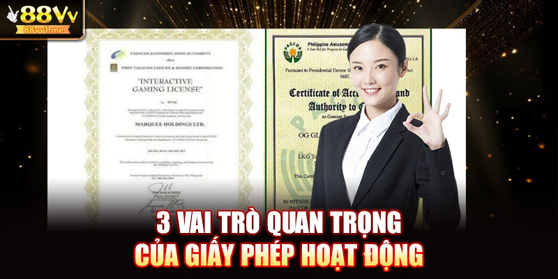 3 vai trò quan trọng của giấy phép hoạt động