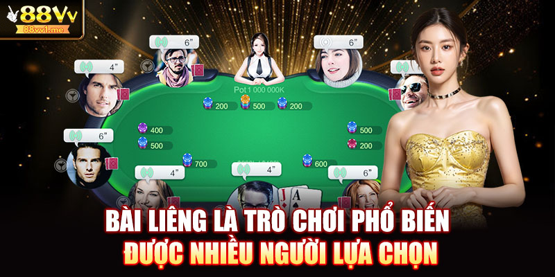 Bài liêng là trò chơi phổ biến được nhiều người lựa chọn