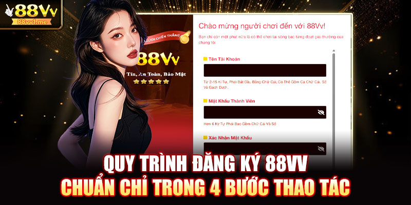 Quy trình đăng ký 88VV chuẩn chỉ trong 4 bước thao tác